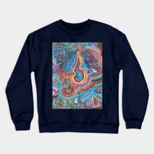 Detailed Colorful Doodle Crewneck Sweatshirt